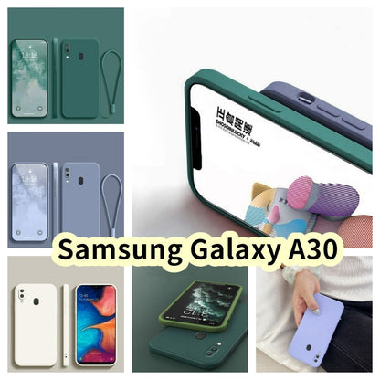 For Samsung Galaxy A30 Cover Drop and wear resistant Silicone Full Case Classic Simple Solid Color Phone Case Cover