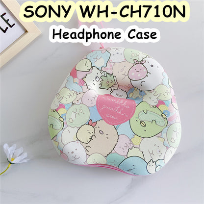 For SONY WH-CH710N Headphone Case Cartoon Creative Patterns Headset Earpads Storage Bag Casing Box