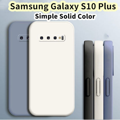 For Samsung Galaxy S10 Plus Cover Drop and wear resistant Silicone Full Case Classic Simple Solid Color Phone Case Cover