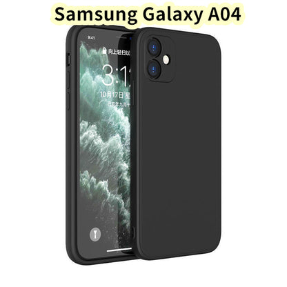 For Samsung Galaxy A04 Cover Drop and wear resistant Silicone Full Case Classic Simple Solid Color Phone Case Cover