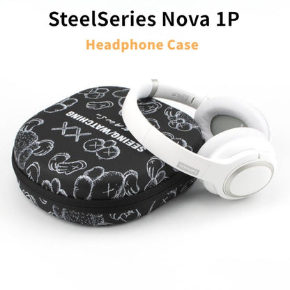 For SteelSeries Nova 1P Headphone Case Cartoon Creative Patterns Headset Earpads Storage Bag Casing Box