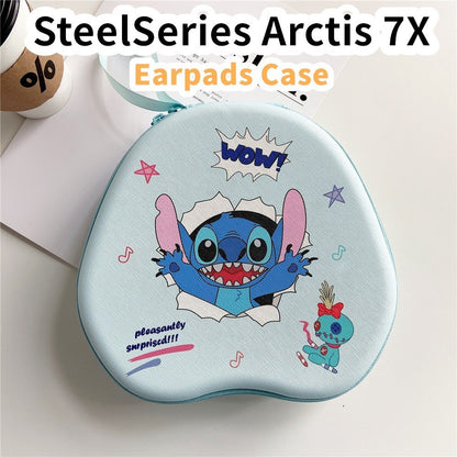 For SteelSeries Arctis 7X Headphone Case Cartoon Creative Patterns Headset Earpads Storage Bag Casing Box