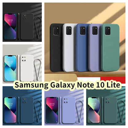 For Samsung Galaxy Note 10 Lite Cover Drop and wear resistant Silicone Full Case Classic Simple Solid Color Phone Case Cover