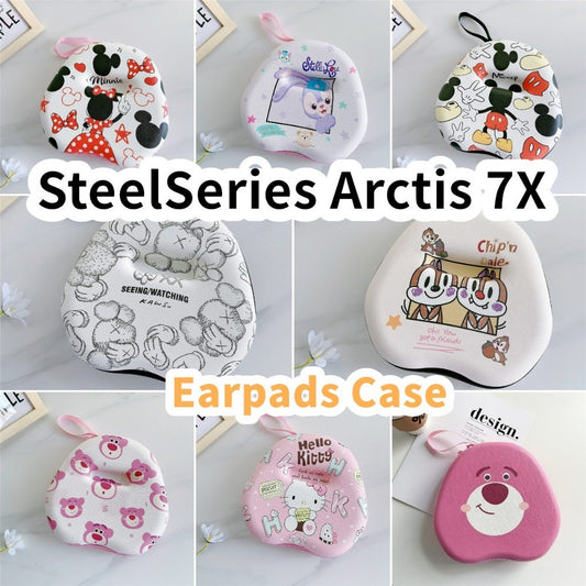 For SteelSeries Arctis 7X Headphone Case Cartoon Creative Patterns Headset Earpads Storage Bag Casing Box