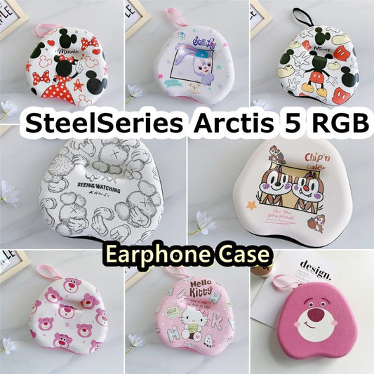 For SteelSeries Arctis 5 RGB Headphone Case Cartoon Creative Patterns Headset Earpads Storage Bag Casing Box