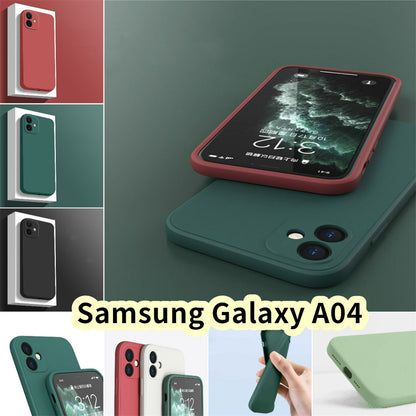 For Samsung Galaxy A04 Cover Drop and wear resistant Silicone Full Case Classic Simple Solid Color Phone Case Cover
