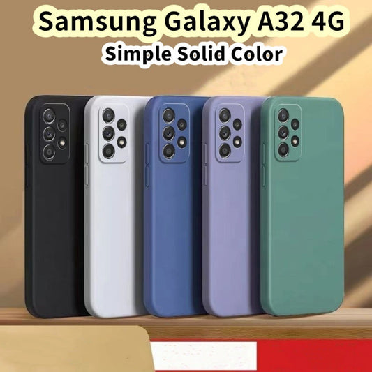 For Samsung Galaxy A32 4G Cover Drop and wear resistant Silicone Full Case Classic Simple Solid Color Phone Case Cover