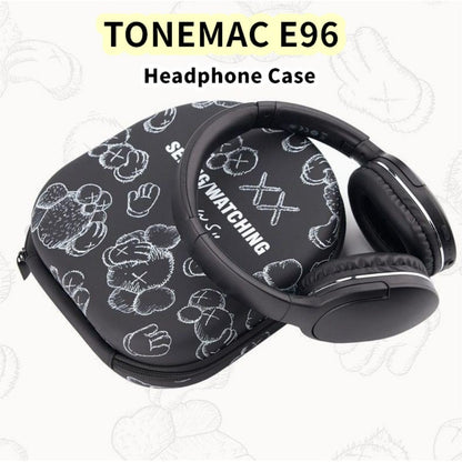 For TONEMAC E96 Headphone Case Cartoon Creative Patterns Headset Earpads Storage Bag Casing Box
