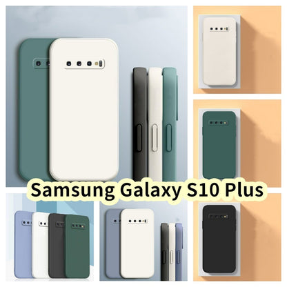 For Samsung Galaxy S10 Plus Cover Drop and wear resistant Silicone Full Case Classic Simple Solid Color Phone Case Cover