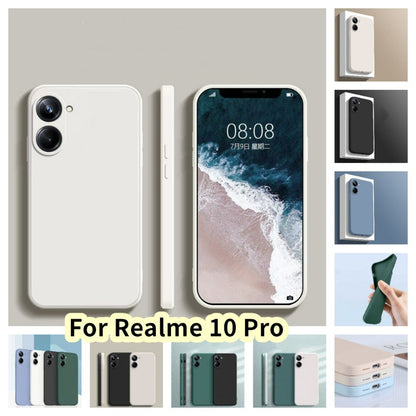 For Realme 10 Pro Cover Drop and wear resistant Silicone Full Case Classic Simple Solid Color Phone Case Cover