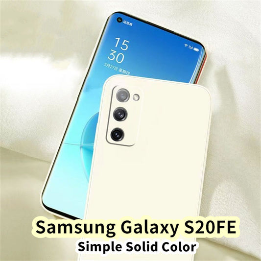 For Samsung Galaxy S20FE Cover Drop and wear resistant Silicone Full Case Classic Simple Solid Color Phone Case Cover