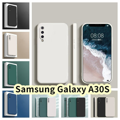 For Samsung Galaxy A30S Cover Drop and wear resistant Silicone Full Case Classic Simple Solid Color Phone Case Cover