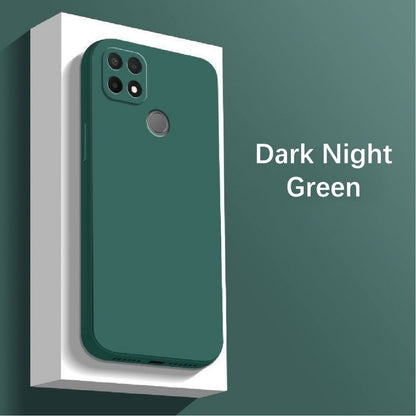 For Realme C12 Cover Drop and wear resistant Silicone Full Case Classic Simple Solid Color Phone Case Cover