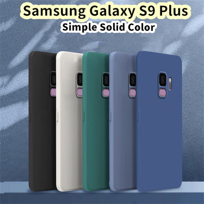 For Samsung Galaxy S9 Plus Cover Drop and wear resistant Silicone Full Case Classic Simple Solid Color Phone Case Cover