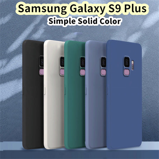 For Samsung Galaxy S9 Plus Cover Drop and wear resistant Silicone Full Case Classic Simple Solid Color Phone Case Cover