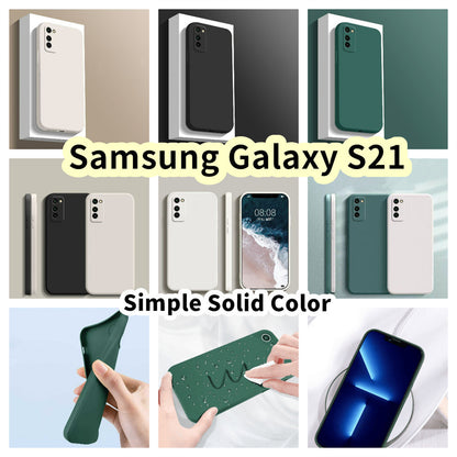 For Samsung Galaxy S21 Cover Drop and wear resistant Silicone Full Case Classic Simple Solid Color Phone Case Cover