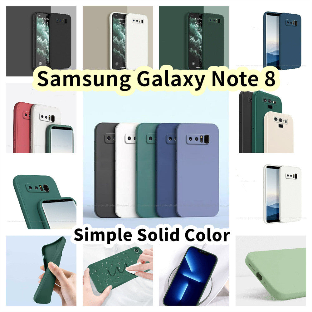 For Samsung Galaxy Note 8 Cover Drop and wear resistant Silicone Full Case Classic Simple Solid Color Phone Case Cover