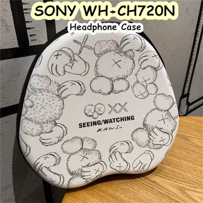 For SONY WH-CH720N Headphone Case Cartoon Creative Patterns Headset Earpads Storage Bag Casing Box
