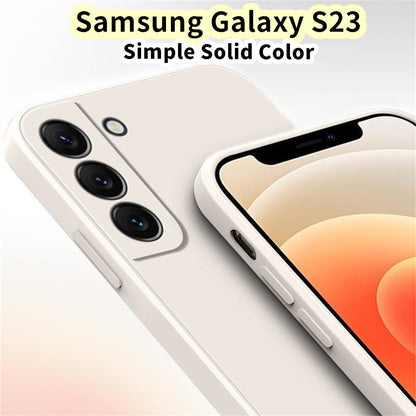 For Samsung Galaxy S23 Cover Drop and wear resistant Silicone Full Case Classic Simple Solid Color Phone Case Cover