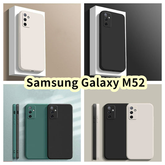 For Samsung Galaxy M52 Cover Drop and wear resistant Silicone Full Case Classic Simple Solid Color Phone Case Cover