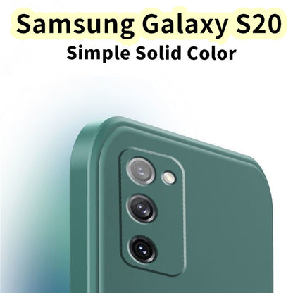 For Samsung Galaxy S20 Cover Drop and wear resistant Silicone Full Case Classic Simple Solid Color Phone Case Cover