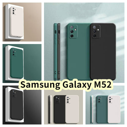 For Samsung Galaxy M52 Cover Drop and wear resistant Silicone Full Case Classic Simple Solid Color Phone Case Cover