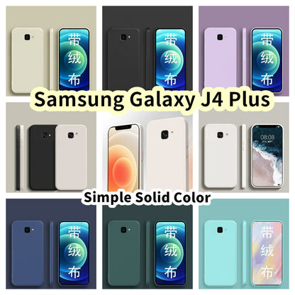 For Samsung Galaxy J4 Plus Cover Drop and wear resistant Silicone Full Case Classic Simple Solid Color Phone Case Cover
