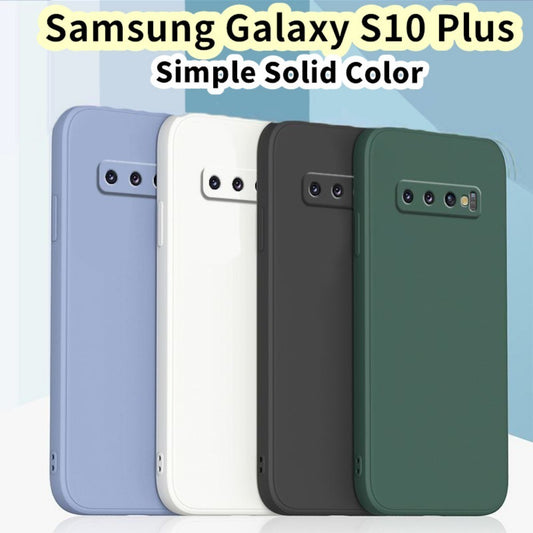 For Samsung Galaxy S10 Plus Cover Drop and wear resistant Silicone Full Case Classic Simple Solid Color Phone Case Cover