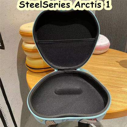 For SteelSeries Arctis 1 Headphone Case Cartoon Creative Patterns Headset Earpads Storage Bag Casing Box