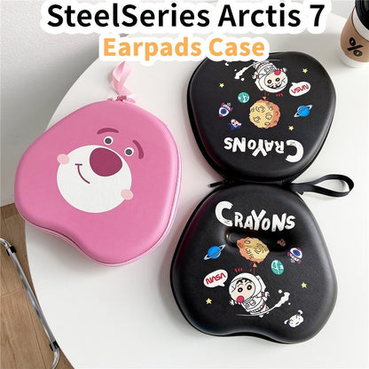 For SteelSeries Arctis 7 Headphone Case Cartoon Creative Patterns Headset Earpads Storage Bag Casing Box