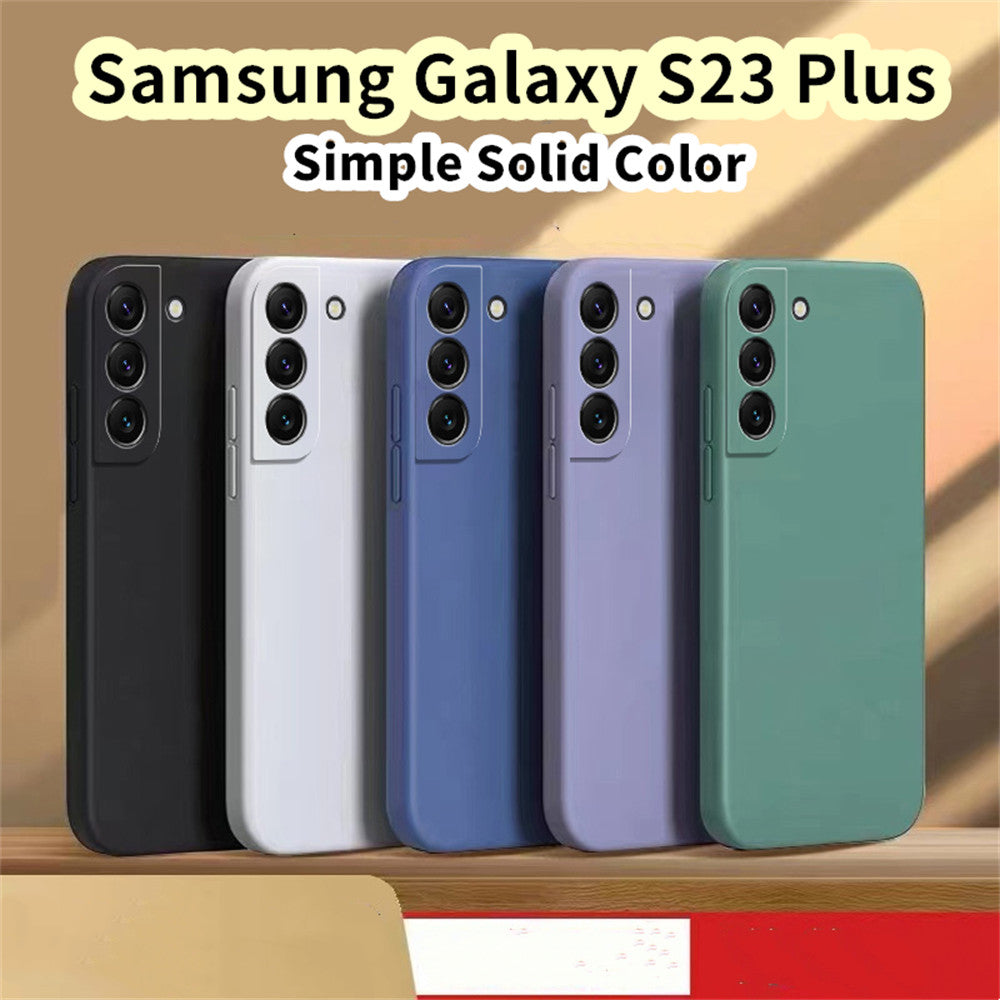 For Samsung Galaxy S23 Plus Cover Drop and wear resistant Silicone Full Case Classic Simple Solid Color Phone Case Cover