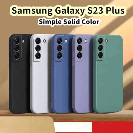 For Samsung Galaxy S23 Plus Cover Drop and wear resistant Silicone Full Case Classic Simple Solid Color Phone Case Cover
