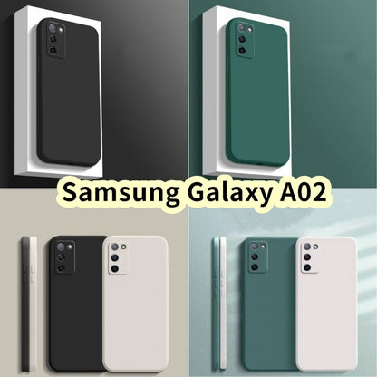 For Samsung Galaxy A02 Cover Drop and wear resistant Silicone Full Case Classic Simple Solid Color Phone Case Cover