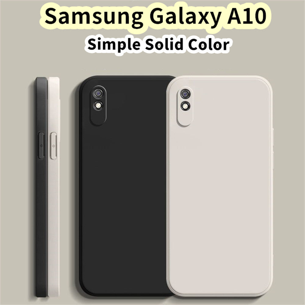 For Samsung Galaxy A10 Cover Drop and wear resistant Silicone Full Case Classic Simple Solid Color Phone Case Cover