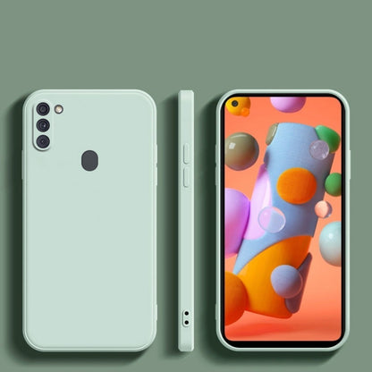 For Samsung Galaxy A11 Cover Drop and wear resistant Silicone Full Case Classic Simple Solid Color Phone Case Cover