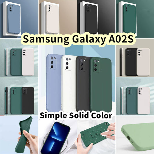For Samsung Galaxy A02S Cover Drop and wear resistant Silicone Full Case Classic Simple Solid Color Phone Case Cover