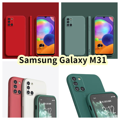 For Samsung Galaxy M31 Silicone Full Cover Case Abrasion resistant and sweatproof Color Phone Case Cover