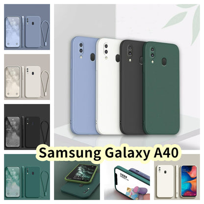 For Samsung Galaxy A40 Cover Drop and wear resistant Silicone Full Case Classic Simple Solid Color Phone Case Cover