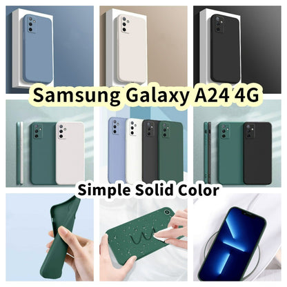 For Samsung Galaxy A24 4G Cover Drop and wear resistant Silicone Full Case Classic Simple Solid Color Phone Case Cover