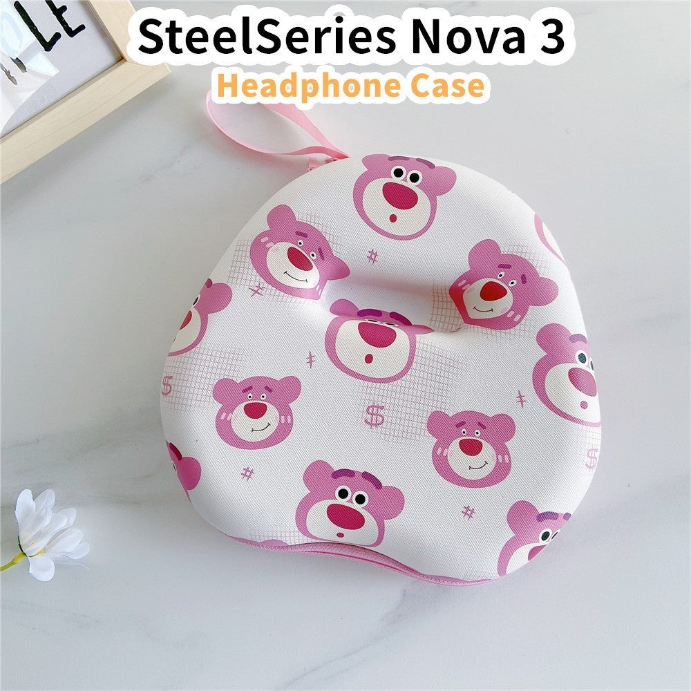 For SteelSeries Nova 3 Headphone Case Cartoon Creative Patterns Headset Earpads Storage Bag Casing Box