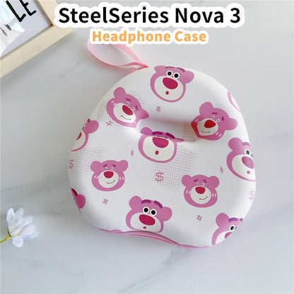 For SteelSeries Nova 3 Headphone Case Cartoon Creative Patterns Headset Earpads Storage Bag Casing Box