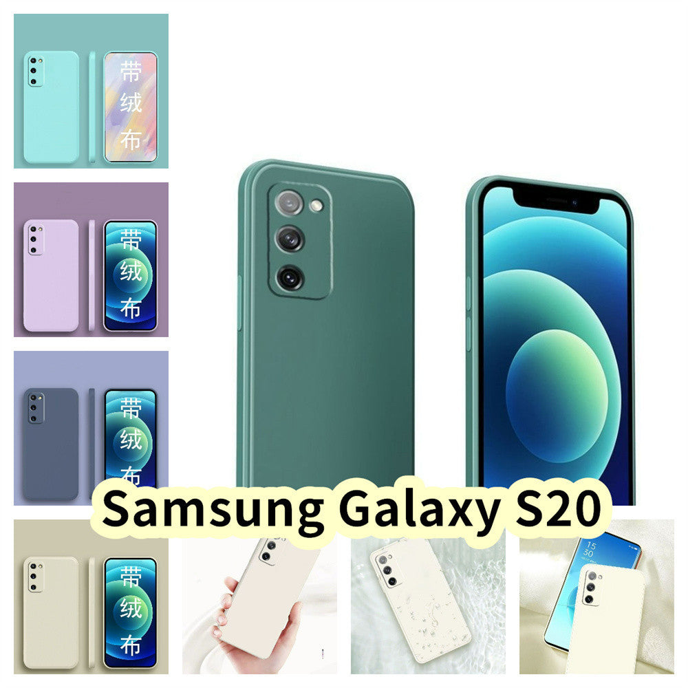 For Samsung Galaxy S20 Cover Drop and wear resistant Silicone Full Case Classic Simple Solid Color Phone Case Cover