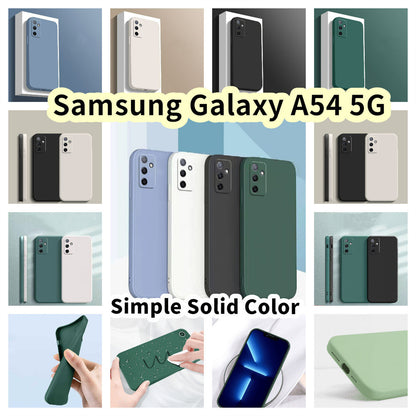 For Samsung Galaxy A54 5G Cover Drop and wear resistant Silicone Full Case Classic Simple Solid Color Phone Case Cover