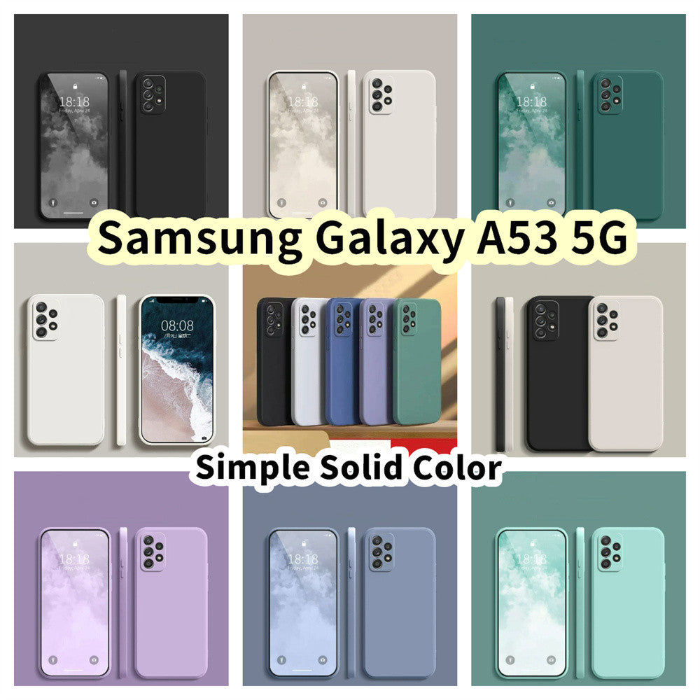 For Samsung Galaxy A53 5G Cover Drop and wear resistant Silicone Full Case Classic Simple Solid Color Phone Case Cover