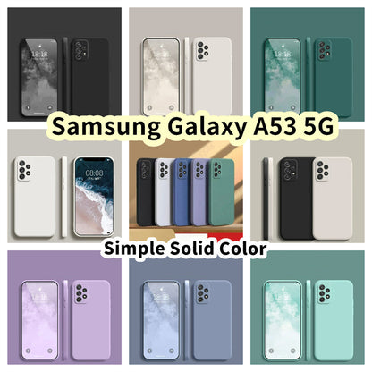 For Samsung Galaxy A53 5G Cover Drop and wear resistant Silicone Full Case Classic Simple Solid Color Phone Case Cover