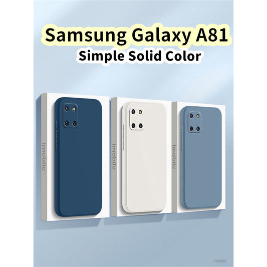 For Samsung Galaxy A81 Cover Drop and wear resistant Silicone Full Case Classic Simple Solid Color Phone Case Cover