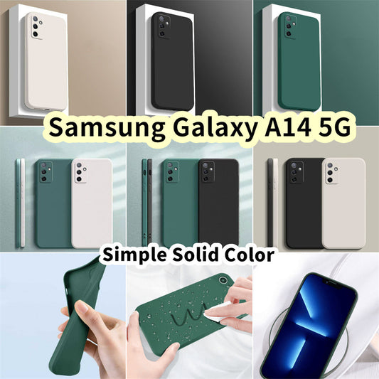 For Samsung Galaxy A14 5G Cover Drop and wear resistant Silicone Full Case Classic Simple Solid Color Phone Case Cover