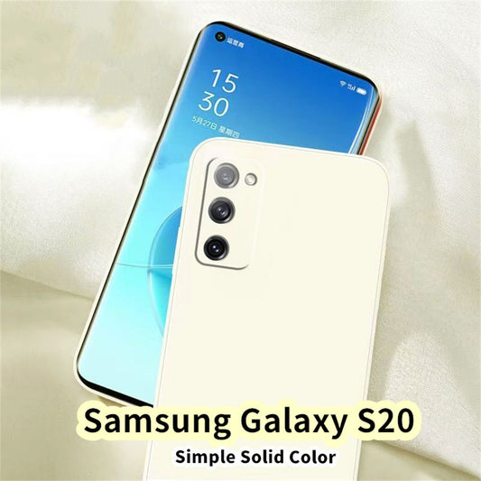 For Samsung Galaxy S20 Cover Drop and wear resistant Silicone Full Case Classic Simple Solid Color Phone Case Cover