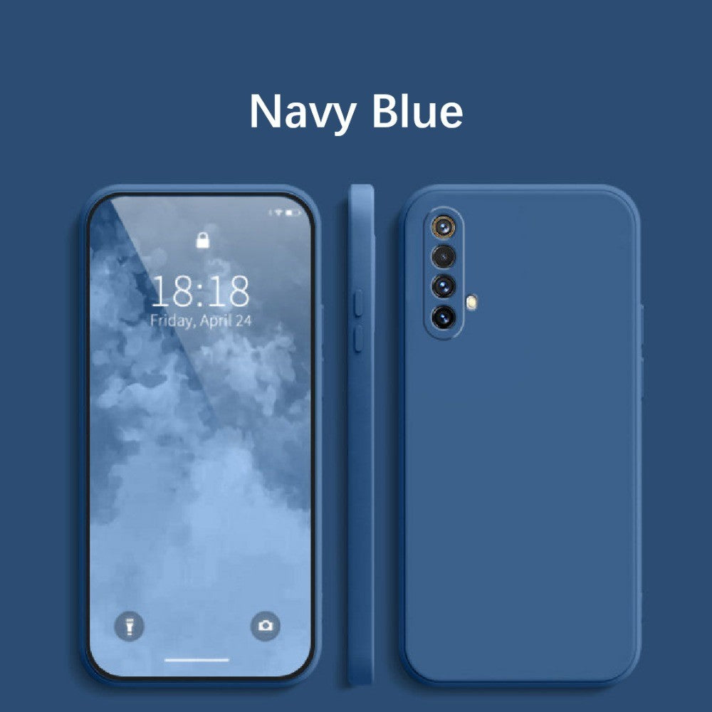 For Realme X50 Cover Drop and wear resistant Silicone Full Case Classic Simple Solid Color Phone Case Cover