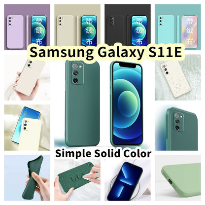 For Samsung Galaxy S11E Cover Drop and wear resistant Silicone Full Case Classic Simple Solid Color Phone Case Cover